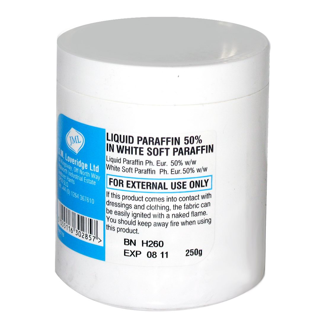 Generic Liquid Paraffin 50% White/Soft Ointment 250g - Skincare Product Photo
