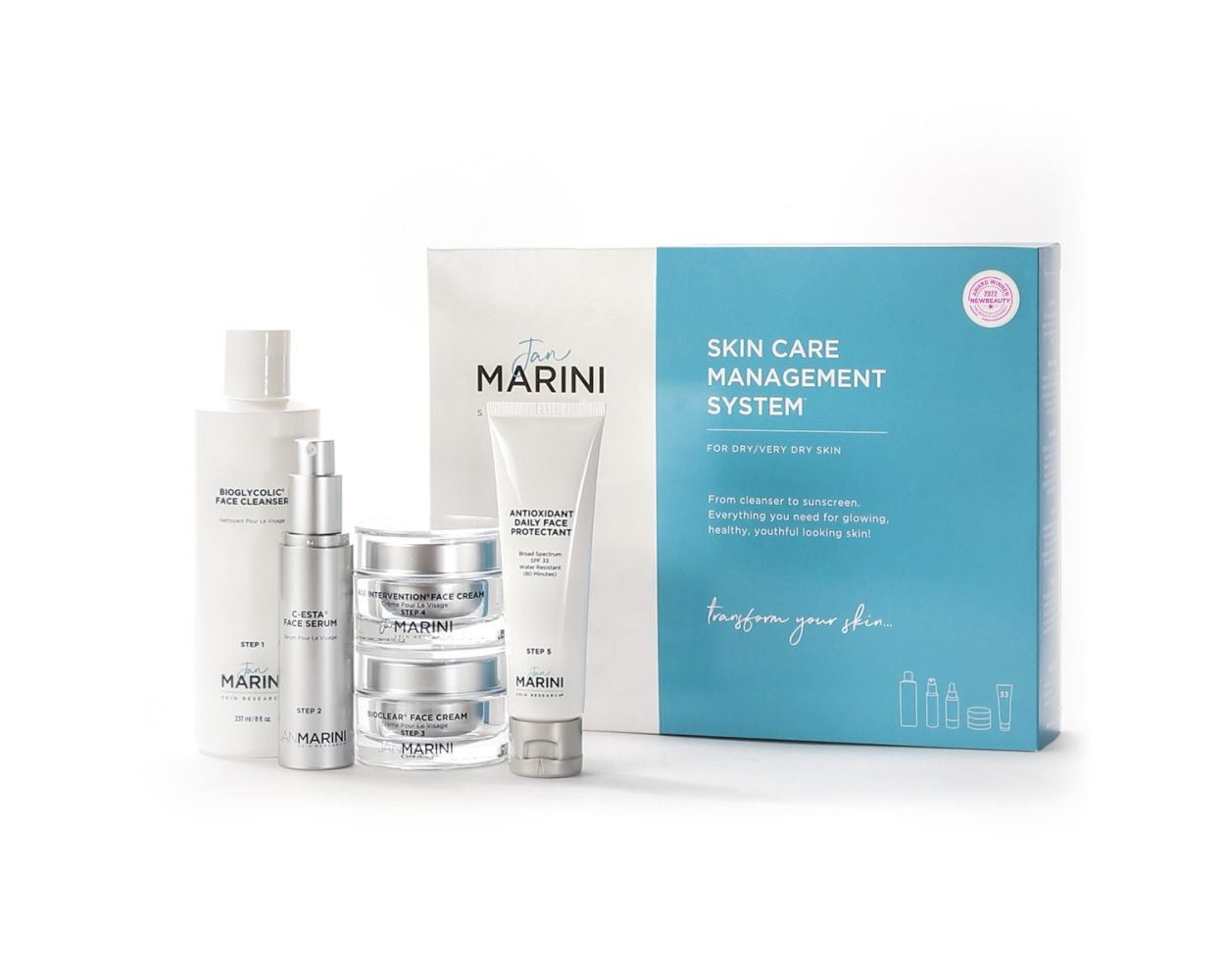 Jan Marini Jan Marini A Skin Care Management System - MD Normal/Combo with Daily Face Protectant SPF 33 EXPIRY: 30/06/2026 - Skincare Product Photo